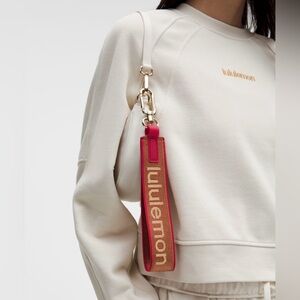 NWT Lululemon Lunar New Year Never Lost Keychain *Metallic Wordmark - Oxford Red